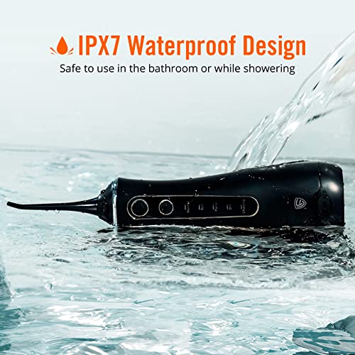Lf Water Dental Flosser For Teeth With 6 Jet Tips, 4 Modes, Professional Cordless Cleaner Picks For Teeth Cleaning, Ipx7 Waterproof, Portable, Rechargeable Power Floss Oral Irrigator For Home Travel #TOP3