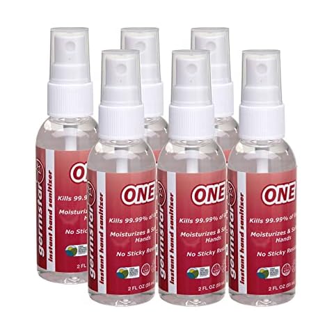 Germstar Hand Sanitizer 2oz Spray Bottle - Travel, Everyday use Multi Pack (2oz ONE, 6) Cover