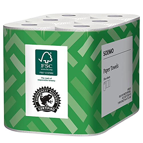 Amazon Brand Solimo Basic FlexSheets Paper Towels, New Version