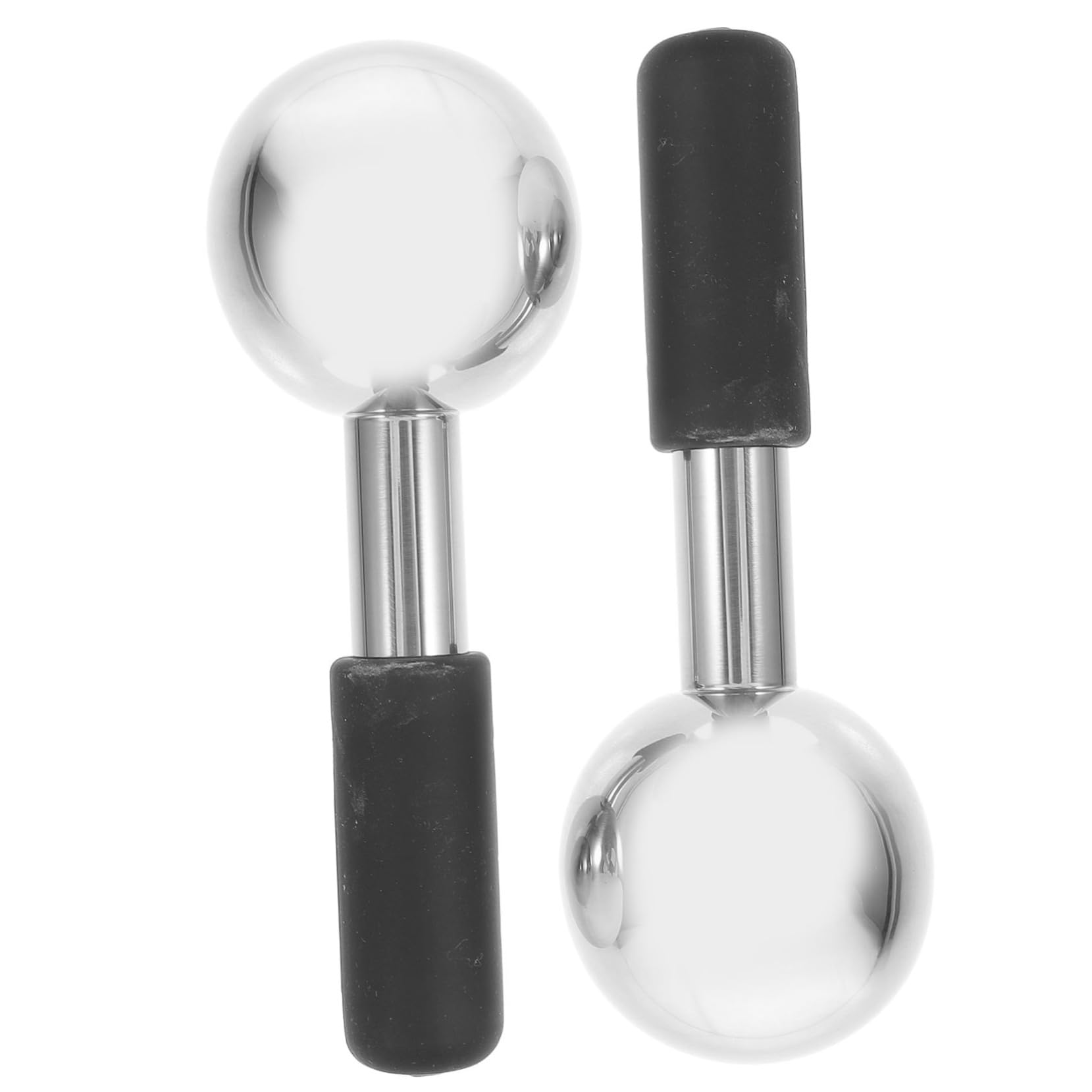 Healvian Edelstahl Eiskugel 2 Stück Gesichtsmassagegerät Kühlender Massageball Für Augen Ringe Hautstraffung Anti Aging Pflege