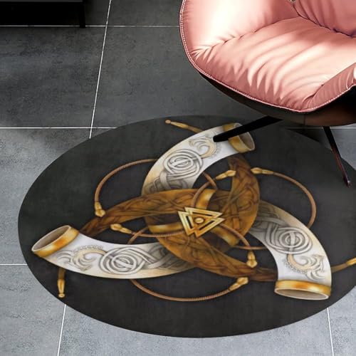 Tapis de décoration viking rond idéal pour chambre et bureau - 2