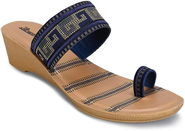 PARAGON Women’s Wedge Heel Sandals | Trendy Slip-On Sandals with Cushioned Footbed, Stylish Design, and Durable Construction | Perfect for Everyday Casual Wear