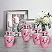 Trupoint Memorials Small Urns for Human Ashes Keepsake, Decorative Mini Cremation Urn for Adult Men & Women – Set of 4, Pink Butterfly