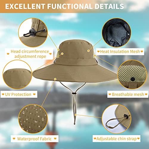 【Xxl Oversize &Wide Brim】 Sun Hats For Men【Upf 50+ & Waterproof】 Fishing-Hat Boonie Bucket For Hiking Safari Beach Garden (Dark Gray, Xxl) #TOP3