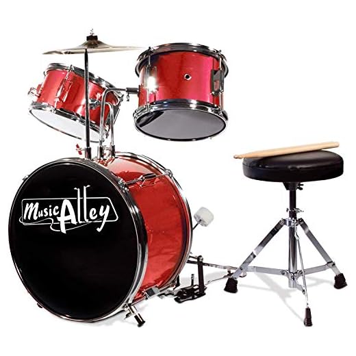 Music Alley DBJK02-MR - Batería para principiantes