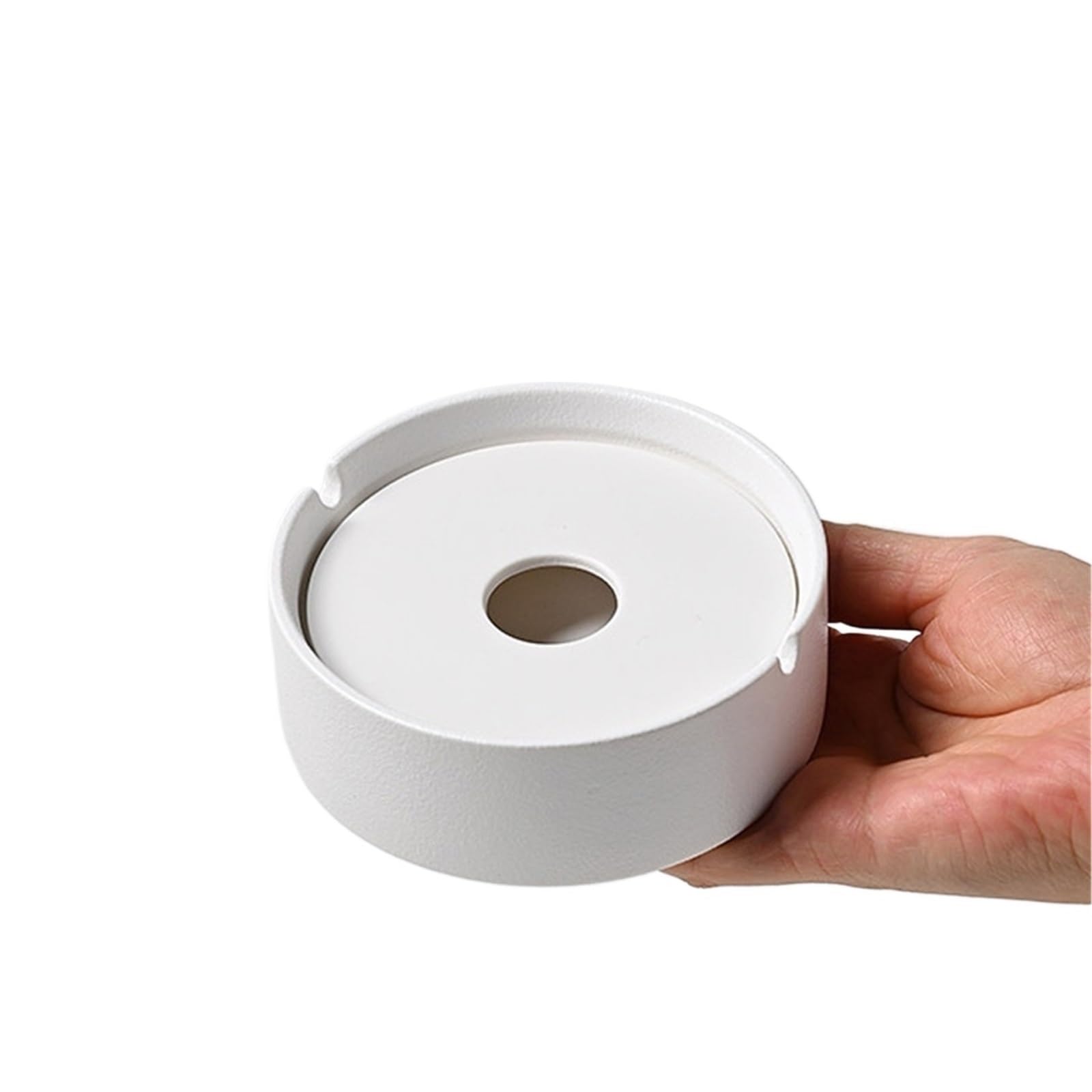 Zhaoj24-05 Cigar Ashtrays White Household Ceramic AshtrayOfficeLiving RoomHigh-end With Lid(Small)
