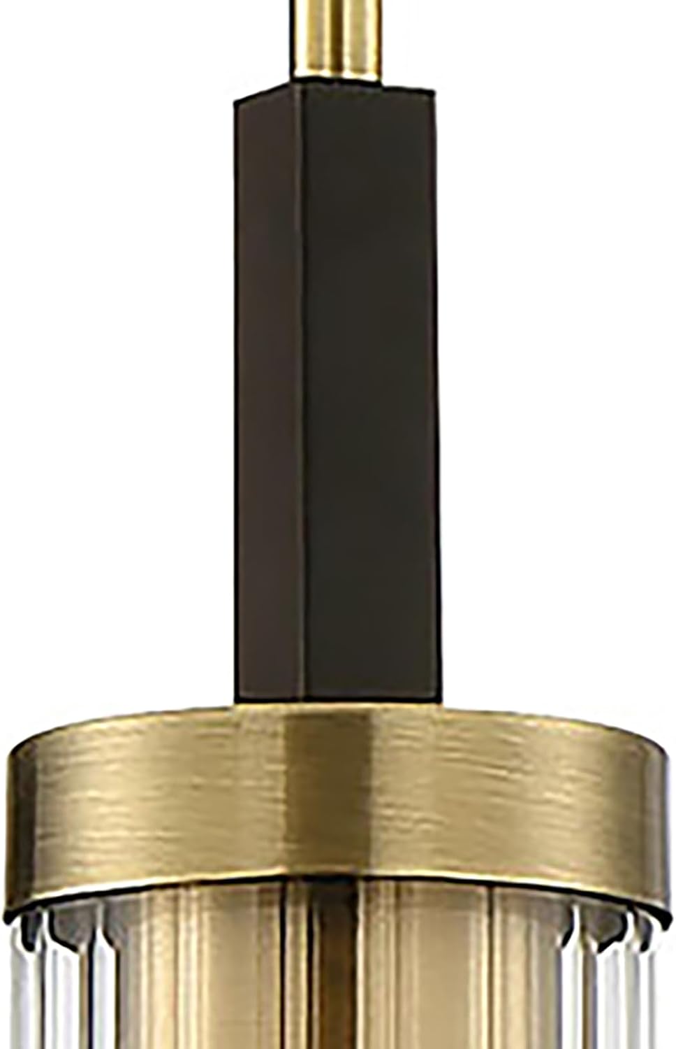 Minka Lavery 3040-560 Ainsley Court Mini Pendant, 1-Light, 60 Total Watts, 3.25-in H x 10.75-in W, Aged Kinston Bronze with Brushed Brass Highlights