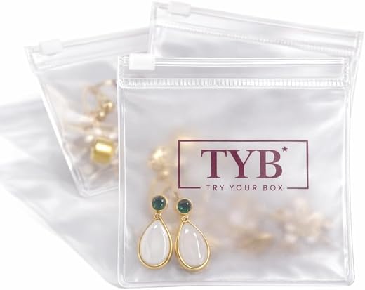 Jewellery Pouch with Zip Lock, Compact Storage Bag Organisation for,Jewellery,Makeup, Accessories &amp; Small Travel Essential...