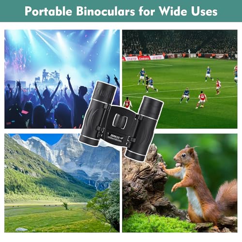 UYGTHI 200x25 Compact Binoculars for Adults, High Power Mini Binoculars for Bird Watching, Travel, Hunting, Concerts, Theater, Sightseeing, Sports - Image 6