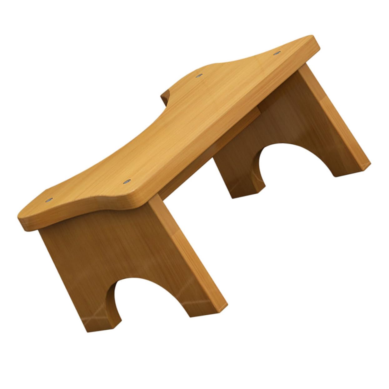 Cabilock Taburete de Madera para Baño Taburete Estable para Adultos Escalón Compacto para Inodoro Reposapiés Doméstico Resistente y Ligero