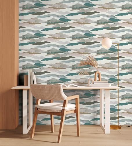 Papier peint pour masquer imperfections mur intissé bleu gris Profhome