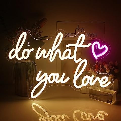 Do What You Love Neon Sign with USB Power Cover