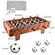 GOLDGE Tischfußball, Holz-Tischfußball mit 6 Stangen und 4 Bällen, für Kinder und Erwachsene, 50,5 x 24,5 x 15 cm