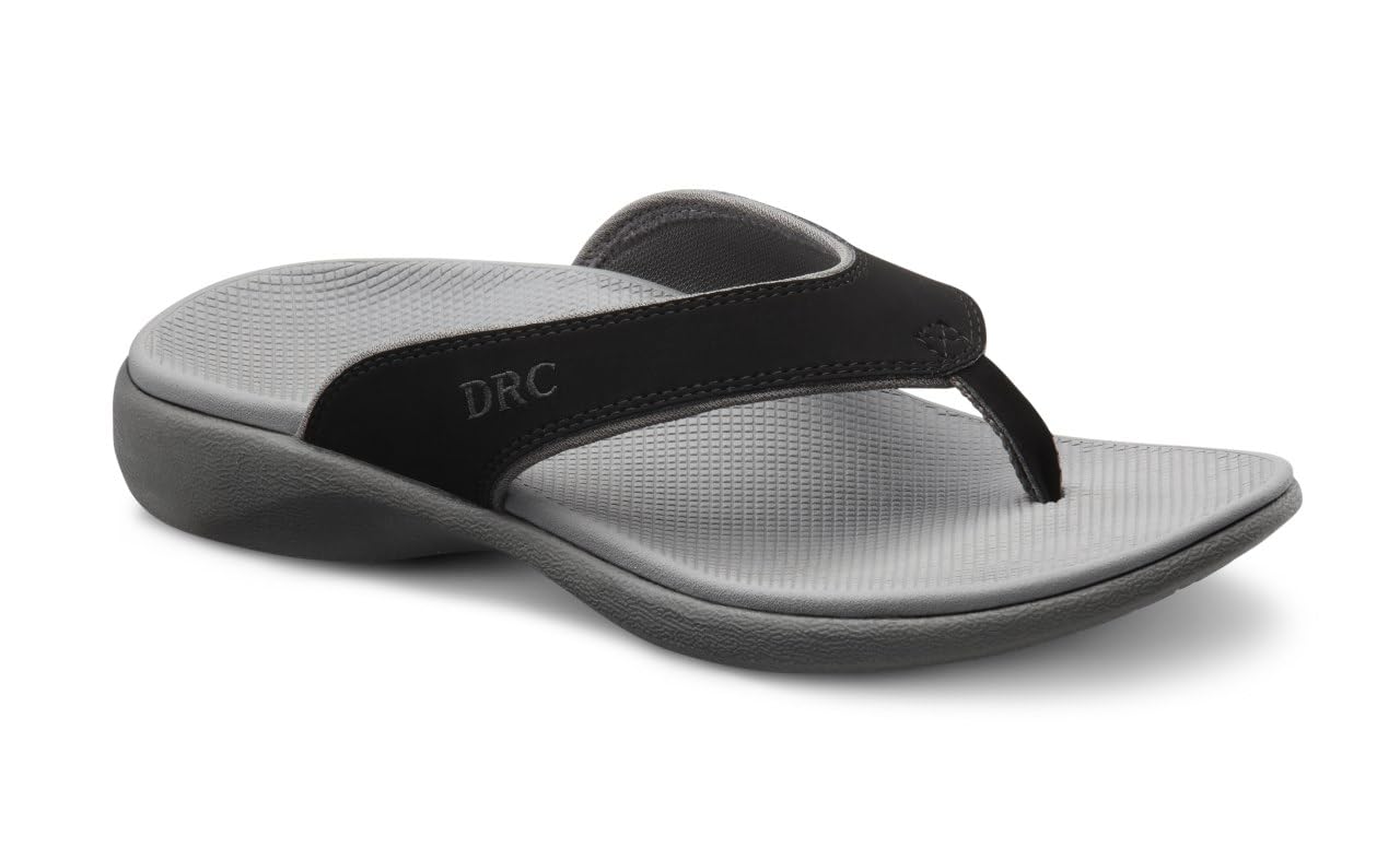 Dr. Comfort Collin Men's Supportive Orthotic Sandals Black - 11 Medium-wide