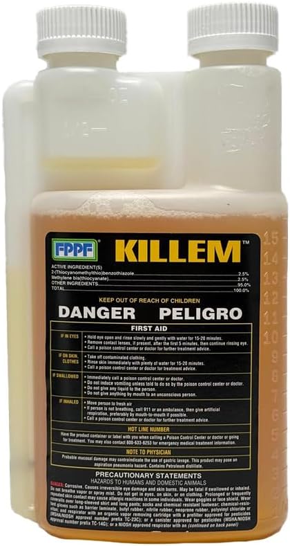 KILLEM - EPA Registered Fuel Oil Biocide for Bacteria Control, 16 oz (Pack of 2)