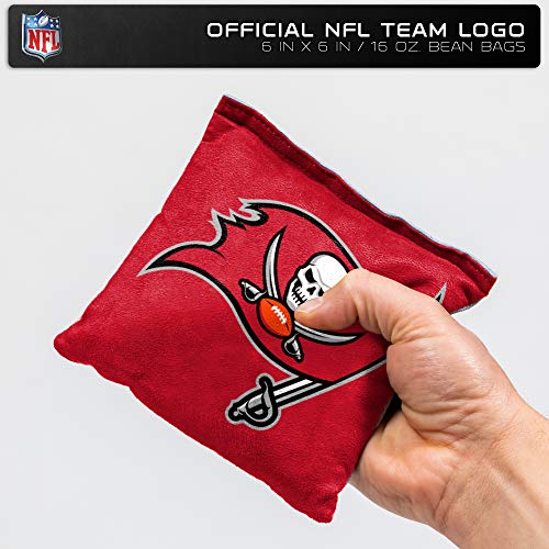 Wild Sports NFL Tampa Bay Buccaneers, pacote com 8 sacos de feijão, cor do time