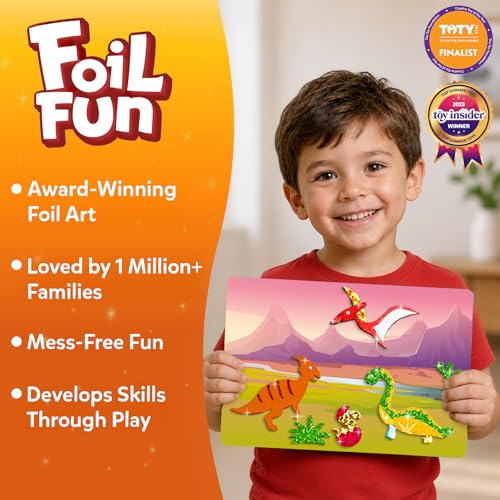 Image of Skillmatics Foil Fun - Dinosaurs, No Mess Art for Kids, Craft Kits & Supplies, DIY Creative Activity, Travel Toys, Gifts for Boys & Girls Ages 4, 5, 6, 7, 8, 9