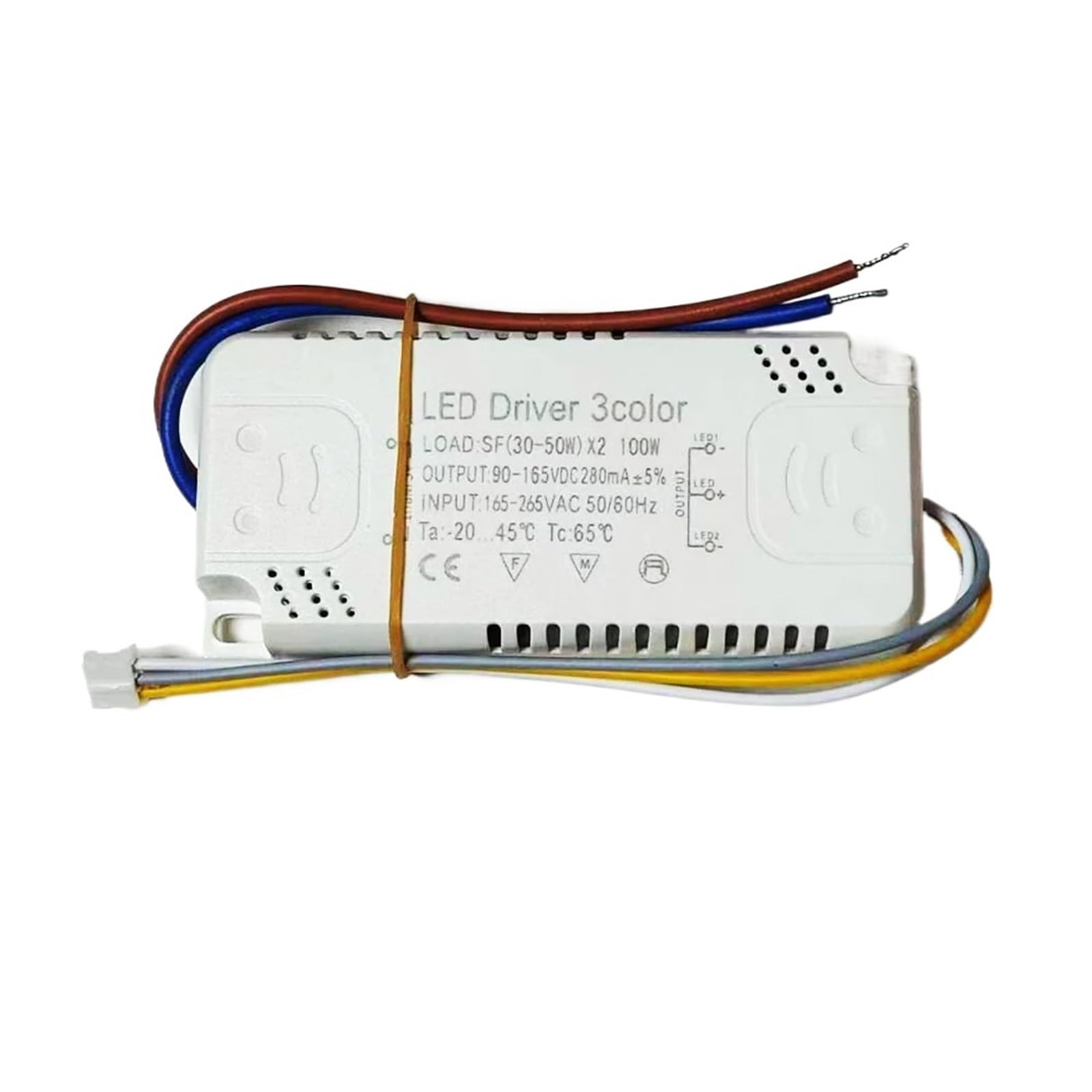 FCARUMIQP Constant Current LED Driver 3colors 12-80W Adapter for Power Supply AC 165-265V Unit Lighting for Strips-2((30-50W)-2)