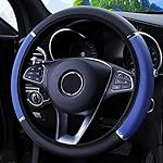 Car Steering Wheel Cover, Non-Slip, Elastic, Steering Wheel Cover for Men and Women, Universal Fit 15 Inches Cars, Vehicles, SUVs (Blue)