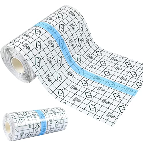 Cinta Adhesiva Heridas Vendaje, Vendaje para Tatuajes, Cinta Adhesiva Médica Herida, 10 cm * 10 m, Adecuado para la Fijación de Vendajes Médicos y la Fijación de Yeso