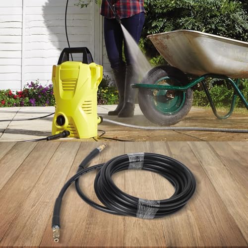 Manguera de limpieza de alta presión de 15 m para sistema de conexión rápida Karcher para un funcionamiento sin costuras y un rango de limpieza más amplio (15 m)