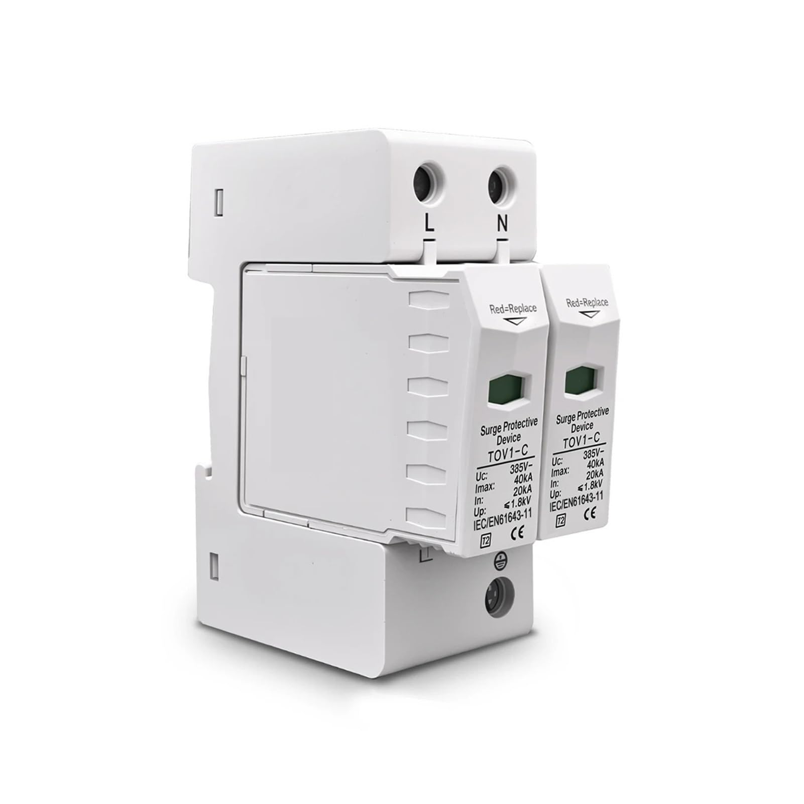 1 szt. AC SPD 2P domowa ochrona przeciwprzepięciowa ochronna ogranicznik niskiego napięcia 10-20 kA 20-40 kA 30-60 kA 275 V 385 V 420 V (AC 2P 275 V, 10-20 kA)
