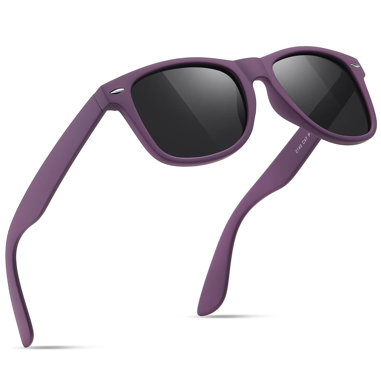 FEIDUSUNSunglasses Men Polarized Sunglasses for Mens and Womens,Black Retro Sun Glasses Driving Fishing UV Protection