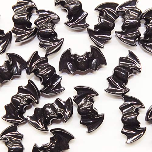 Black Flying Bat Beads Large Hole Made in USA 1 Wide
