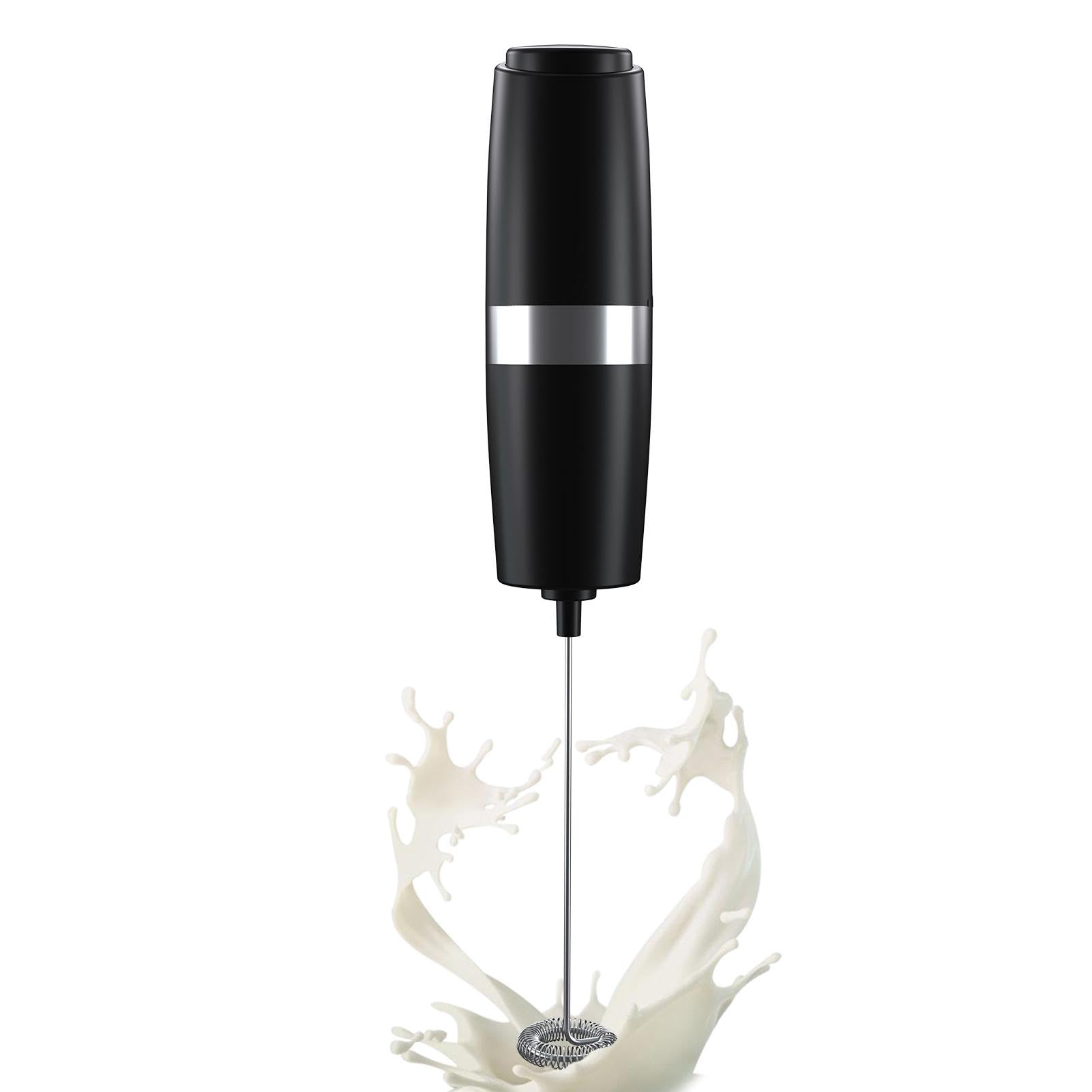 Montalatte Portatile Keplin - Frusta Elettrica Acciaio Inox A Batteria Per Cappuccino E Matcha