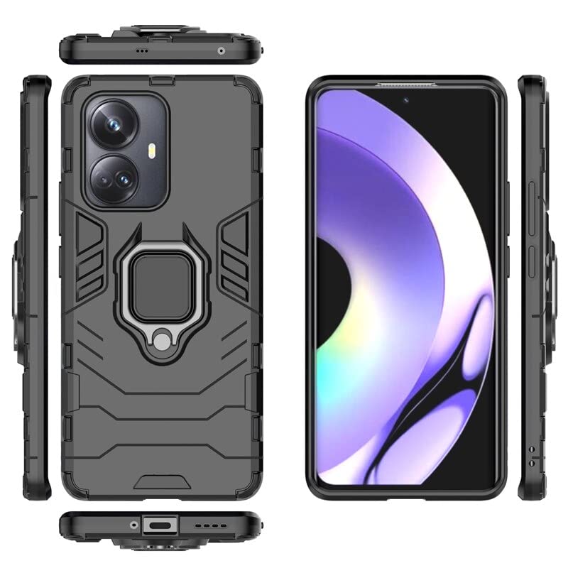 Image of SPAZY CASE Realme C55 / Realme narzo N55 Back Cover | Dual Layer Armor Defender Full Body Protective + PC Hybrid Kickstand Back Case for Realme C55 / Realme narzo N55