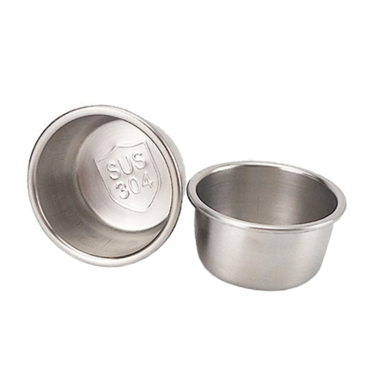 Garneck 2pcs Stainless Steel Sauce Cups Reusable Condiment Holders for Dipping Gravy and Sauces Practical Kitchen Accessories for Home Cooking and Bbq