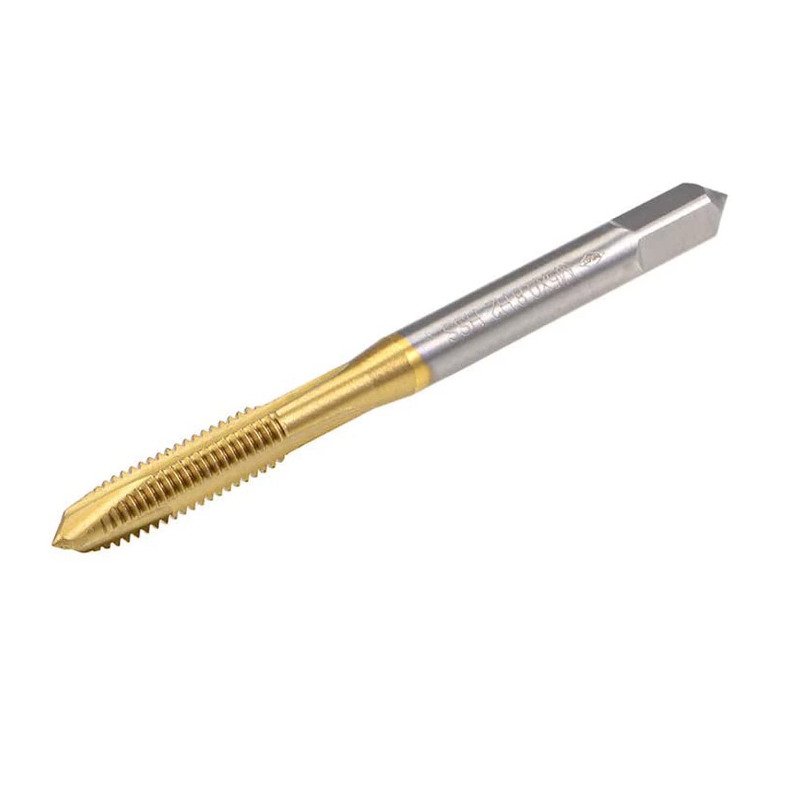 TOP-VIGOR 2Pcs M5 x 0.8mm Spiral Point Plug Thread Tap, HSS Titanium Coated Thread Milling Tap with H2 Tolerance - Image 4