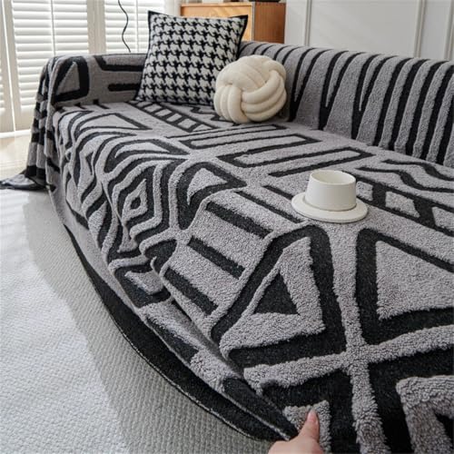 Housse protection canapé 3 places universelle gris clair - 2