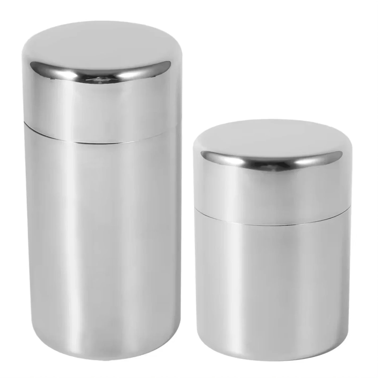 FDBTYJN Tea Caddy Stainless Steel Tea Leaf Tins Canister Containers Home Kitchen Canisters For Coffee Sugar Storage Can(400ml)