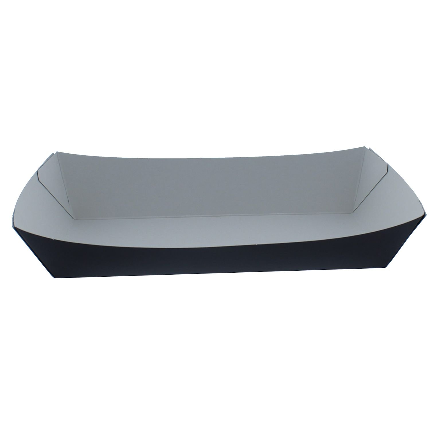 Deli Supplies 500 x Meal Tray Fish Chips Black Cardboard Takeaway Fast Food Packaging Great Value