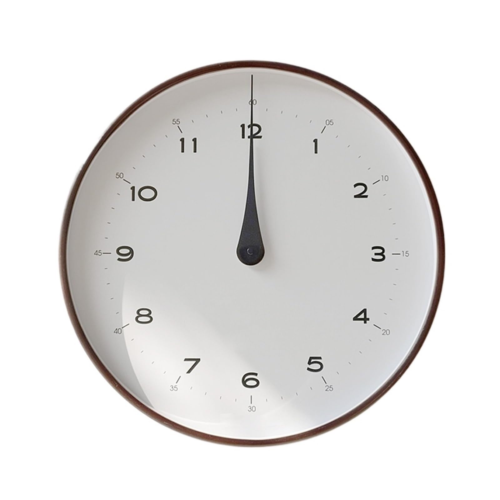 Aioneer Wall Clock Solid Wood Wall Clock Silent Battery Powered Teardrop-Shaped Hands-16 inches