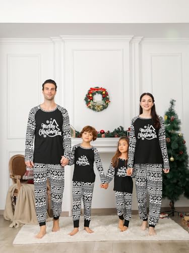 Christmas Pajamas Set for Family, Funny Matching Christmas Elements Printed Pjs Sets Xmas Pajama for Adults2