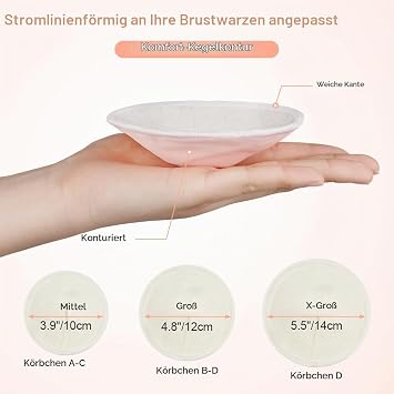 Aolso Washable Organic Bamboo Nursing Pads Pack of 14 Washable Nursing Pads Reusable Nursing Pads for Maternity Highly Absorbent Nursing Pads Leak-proof (Bowl Shape)