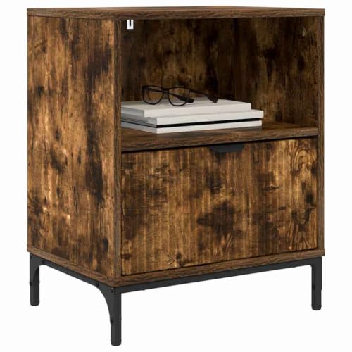 Cabinet de chevet robuste à tiroir et étagère de rangement stable
