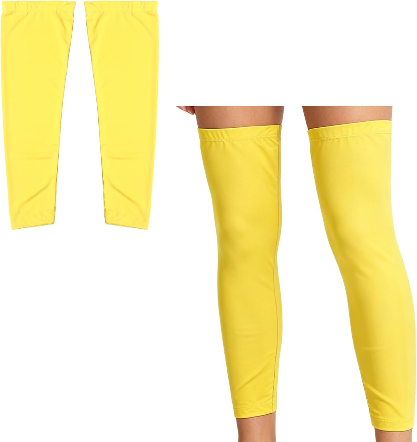 YiZYiF Compression Leg Sleeves Full Length Sleeves for Men Women Basketball Running Basketball, Road-Bike