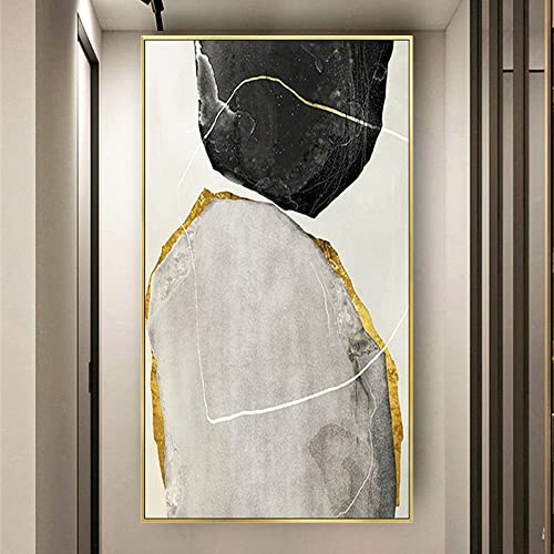 Pierre porte-bonheur en peinture à l'huile sur toile pour une âme zen