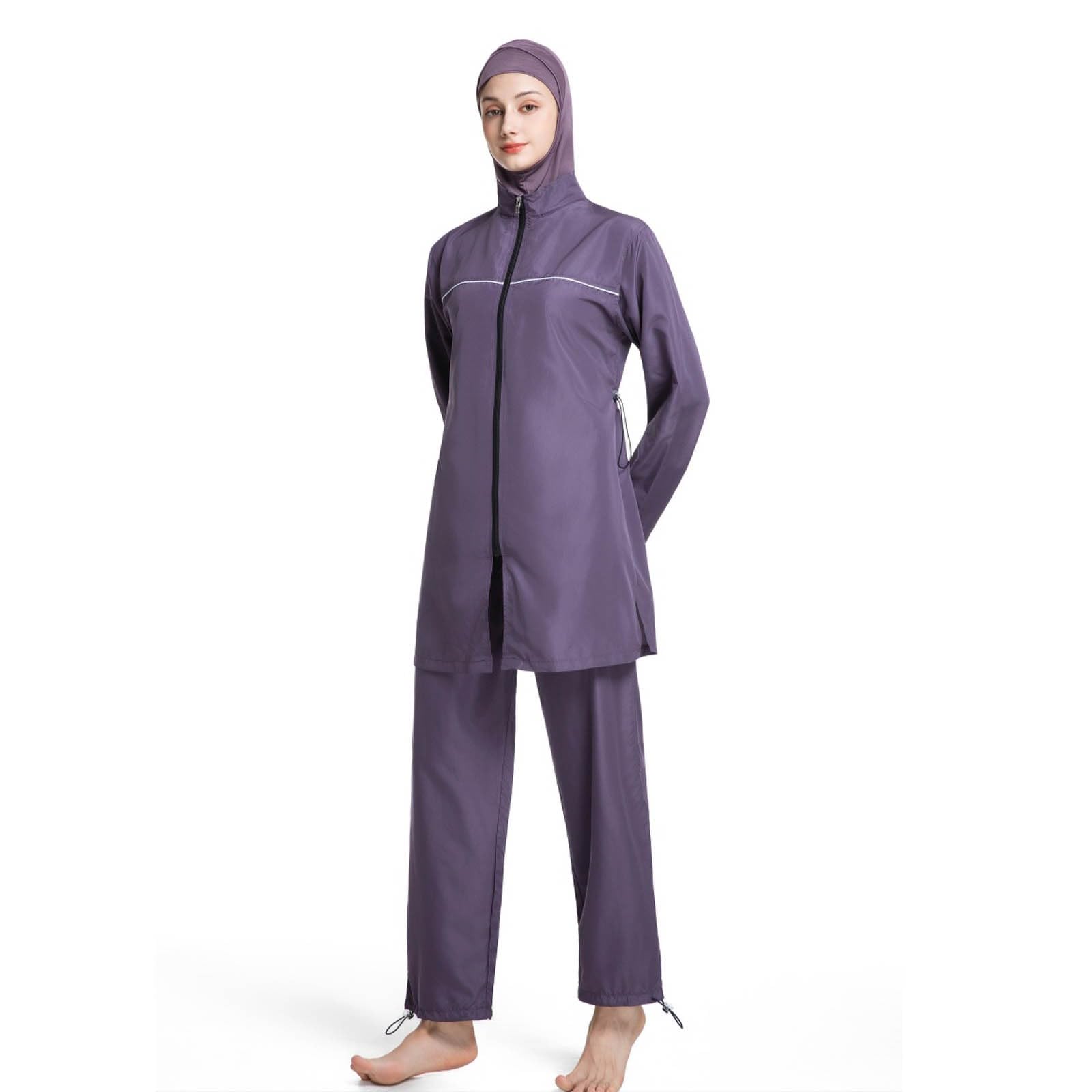 Generisch Bikini atractivo para mujer, conjunto de tankini con cobertura completa, gorro de natación de manga larga, traje de baño al aire libre para actividades de vacaciones