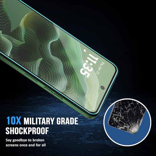 Image of FIRST MART Military-Grade Gorilla Tempered Glass For Motorola Moto G35 and Moto G75 5G (6.72 Inch) With Easy Installation Kit for Smartphone| Edge-To-Edge Protector Coverage | Black, Pack of 2