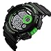 Fanmis Military Mens Sport Watches Multi Function Digital Alarm Waterproof Black Rubber Strap Watch