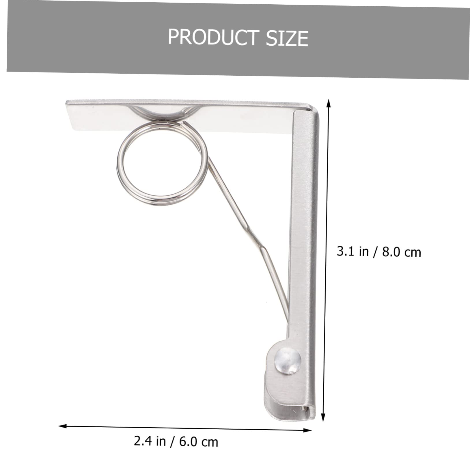 Set 6 Morsetti per Tovaglia in Acciaio Inox Argento, Clip Antiscivolo Facili da Usare e Lisce, per Tavoli da Campeggio e Picnic
