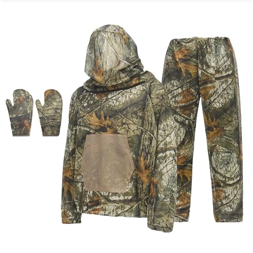 LOOGU Mosquito Suits Net Bug Pants & Jacket Hood Sets - Ultra-fine Mesh - With Fishing Hiking Camping and Gardening