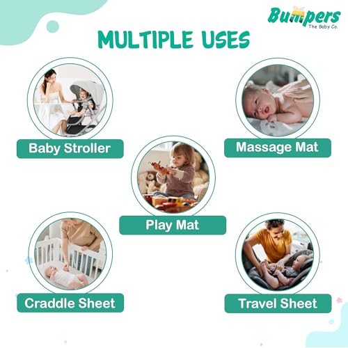 Image of Bumpers Waterproof Quick Dry Sheet for Baby| Bed Pad Extra Absorbent Washable Matress Protector| Baby Bed Protector Sheet for Toddler Children (Plum,Small (70x50 cm)