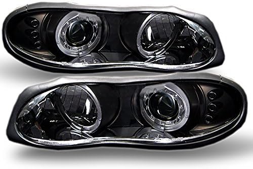 AKKON - For Chevy Camaro Sport Coupe Black Bezel Dual CCFL LED Ring Design Projector Headlights Front Lamps