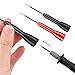 4 Pack 2mm Extended Needle Test Probes, 600V/10A Non-Destructive Insulation Wire Piercing Needle Stainless Steel Extra Thin Electrical Needle multimeter Probe for Fluke Meter Test Lead (Black-Red)