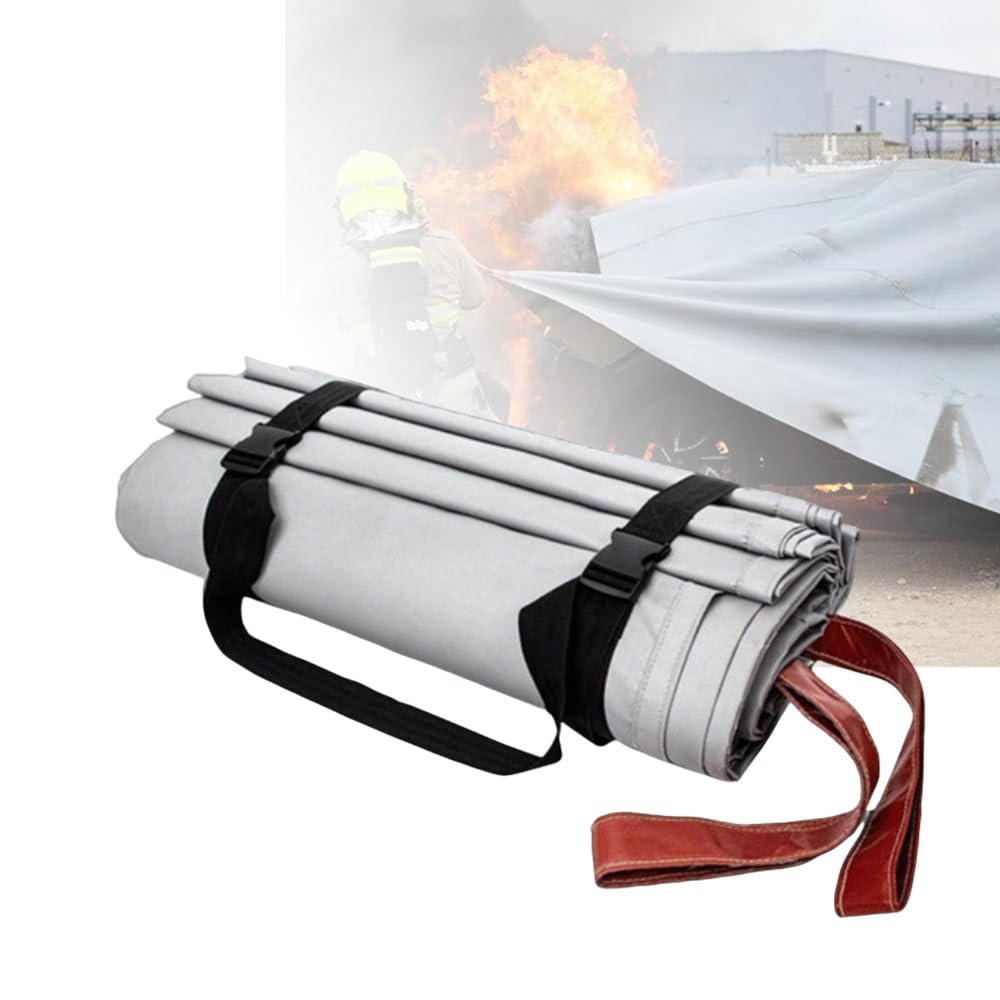 Manta ignífuga reutilizable, duradera y ecológica, para protección contra incendios de emergencia en escuelas, garajes, almacenes y estaciones de carga
